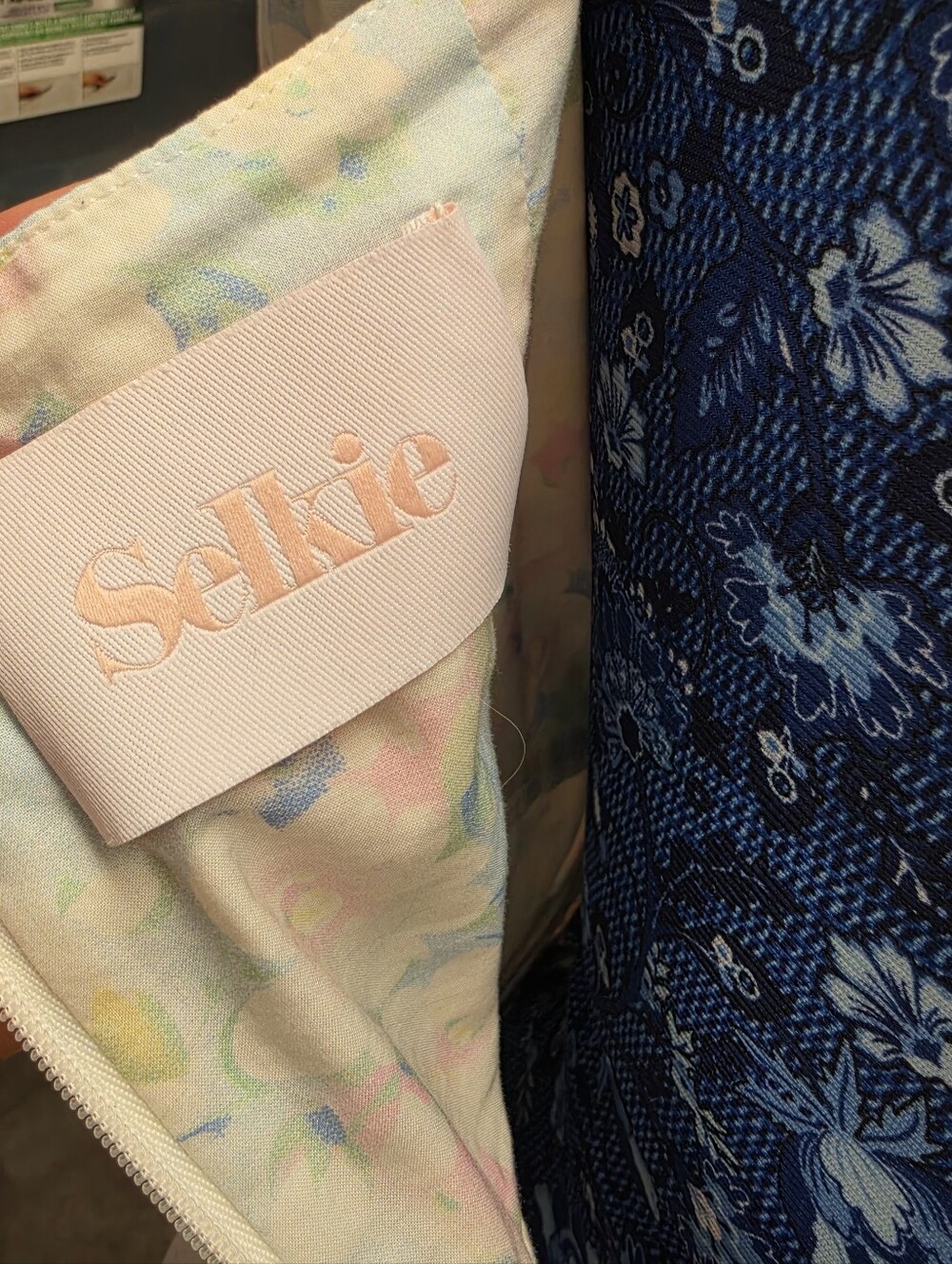 Selkie Pastel Floral Puff-Sleeve Midi Day Dress - Picture 6 of 9